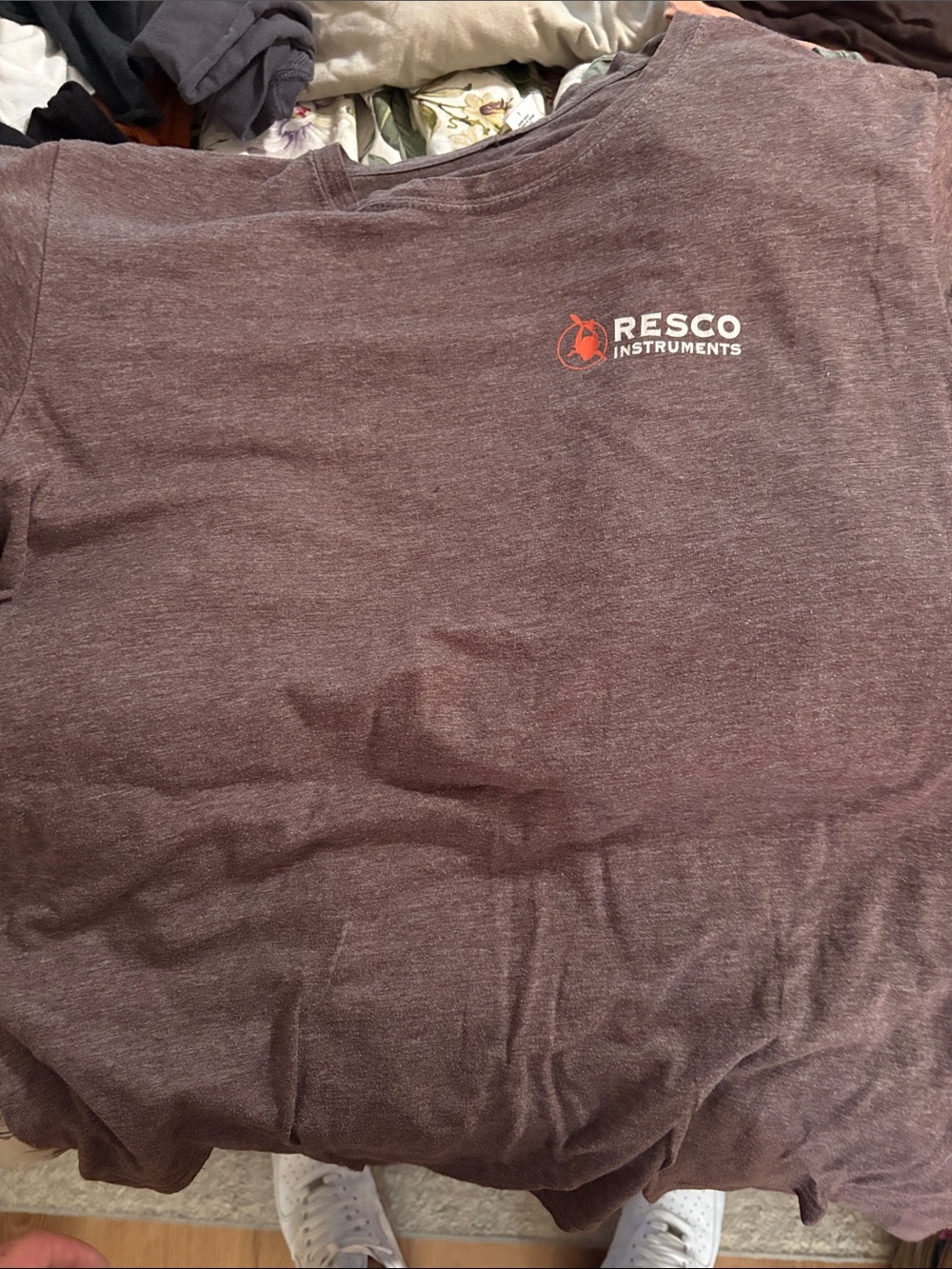 RESCO Instruments Logo Tee in Heathered Maroon